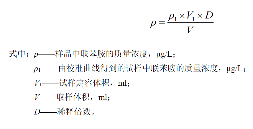 地表水中联苯胺含量的检测方法